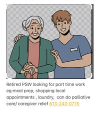 psw looking for part time work 