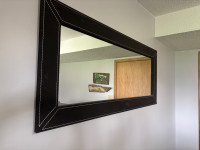 Black suede IKEA mirror 