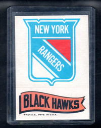 1973-74 Topps Team Stickers #14 New York Rangers/Black Hawks