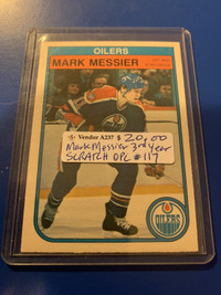 1982-83 Mark Messier OPC Hockey Card SCRATCH Showcase 305