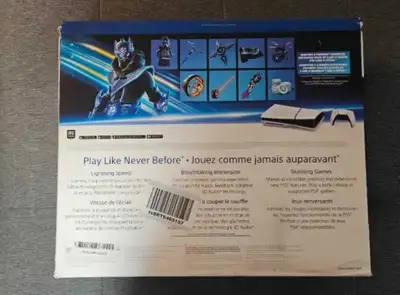 I'm selling a brand new Sony PlayStation 5 (PS5) Fortnite Bundle, which includes the console and a F...