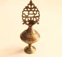 Antique Brass Kohl Container from Pakistan