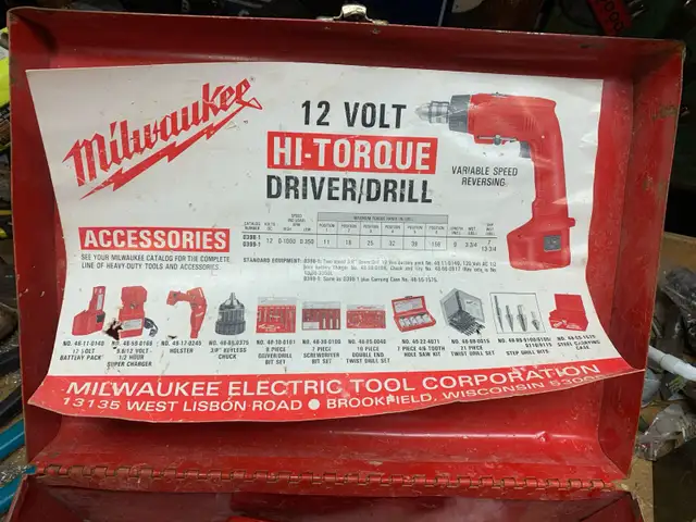 Vintage tool box and drill in Power Tools in Oshawa / Durham Region - Image 4