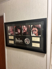 The Beatles Memorabilia - Framed Picture with Replica Signatures