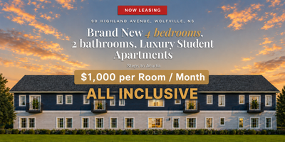 NOW LEASING | 90 Highland Avenue, Wolfville Looking for something a little better than the typical s...