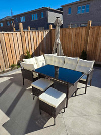 New outdoor dining table set 
