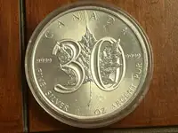 30th Anniversary 1 oz Silver Maple Leaf Coin
