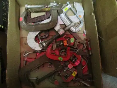 BUNCH OF OLD VINTAGE "C" CLAMP TOOLS $5. EA. CARPENTRY WORKSHOP, View more