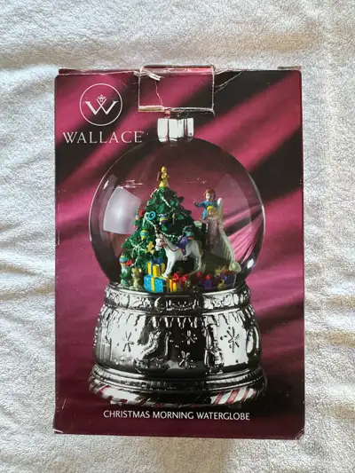 Wallace silver plated musical Snow Globe, View more