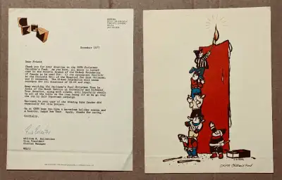 FM 99.9 Children's Fund Letter & Artwork-Signed-Original, View more