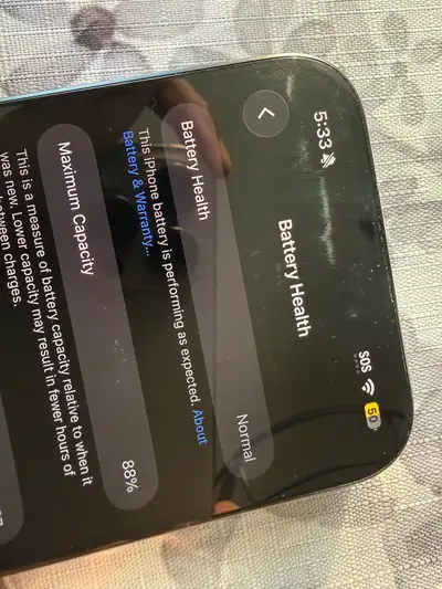 iPhone 15 pro 128GB 88% battery health, View more