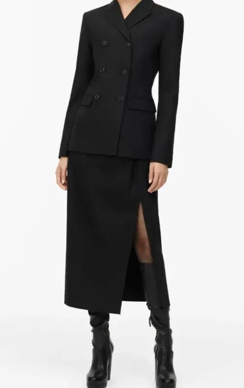 Zara wool blazer coat jacket manteau veston dress robe aritzia in Clothing in City of Montréal - Image 4