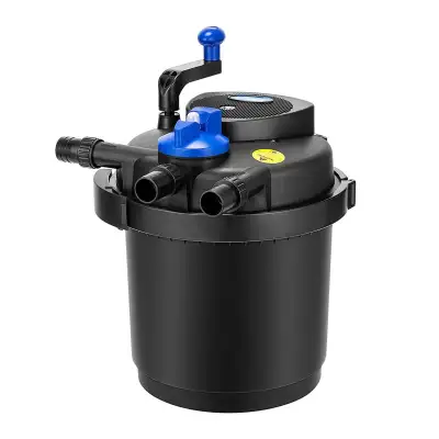 VIVOHOME Pressurized Biological Pond Filter w 13 Light, 1580 GPH, View more