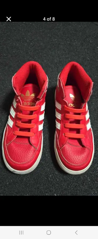 Adidas Kids leather Hi-Tops, View more