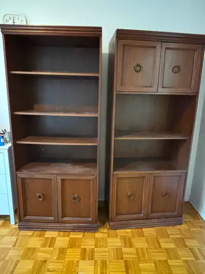 Two bookshelves $80, View more