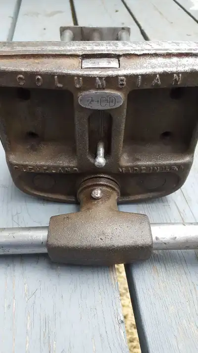 Vintage Columbian 7-CD Woodworker's Bench Vise, View more