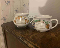 Mushroom and onion soup mug/bowls