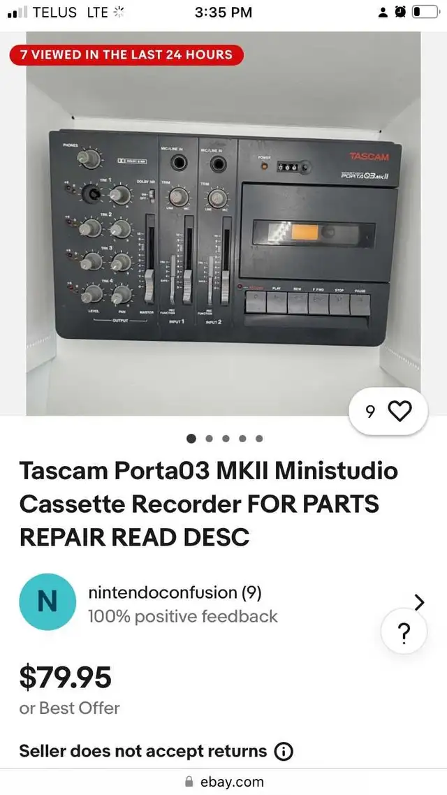 Tascam mini studio Porta 03 Cassette recorder537544224335482883