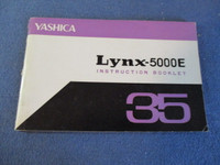 VINTAGE INSTRUCTION BOOKLET FOR LYNX-5000E-YASHICA CAMERA 35