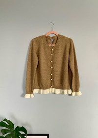 NEW - very pretty, wool dressy sweater/cardigan