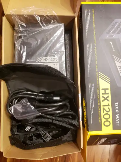 It's available so don't ask. Selling a like new Corsair HX1200 1200W Platinum Power supply. Comes wi...