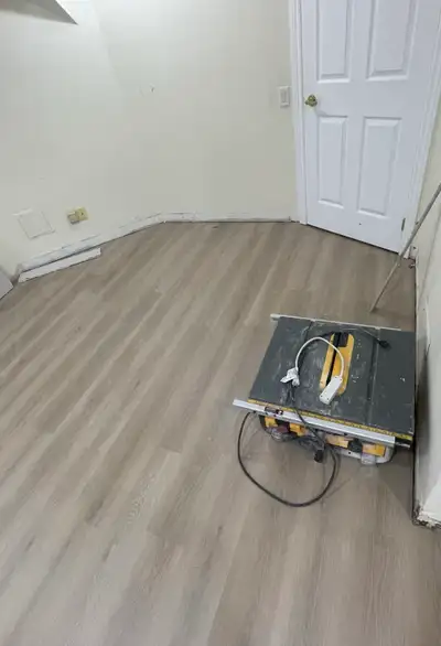 Vinyl and Leminate flooring installation, with material and without.