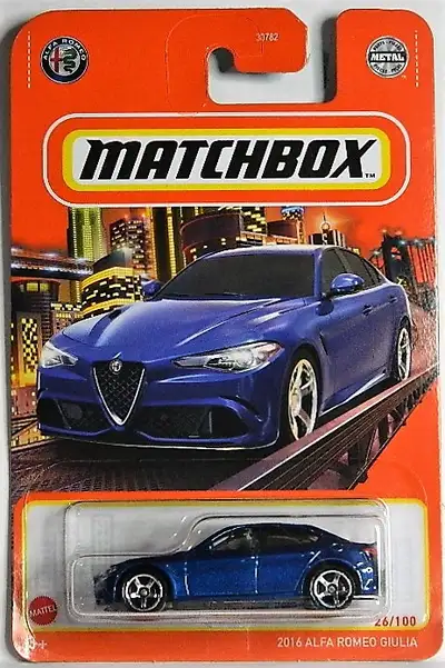Matchbox 1/64 scale 2016 Alfa Romeo Giulia diecast new sealed, $5 each. Pickup in north Ajax, shippi...
