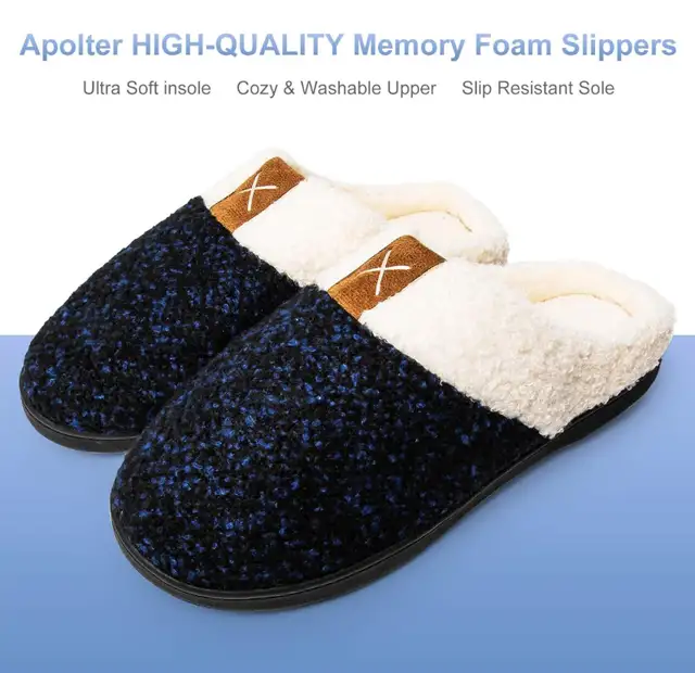 New Men's Comfort Wool-Like Plush Fleece Indoor Slipper/US11-12 in Men's in Calgary - Image 7