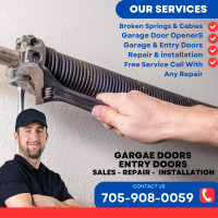GARAGE DOOR REPAIR & INSTALLATION NEAR YOU 705-908-0059