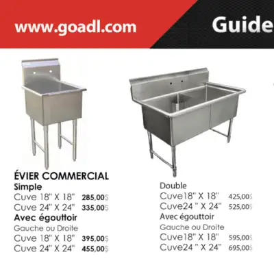 ÉVIER COMMERCIAL, View more