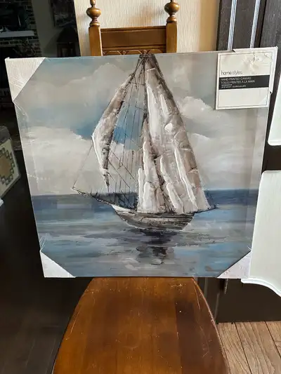 BRAND NEW CANVAS( 24”x24”)NAUTICAL OIL PAINTING, View more