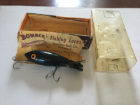 Wooden Black Bomber/Orange Bomber Fishing Lure
