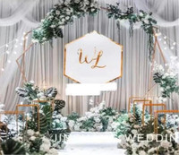 DOUBLE HEXAGON GOLD BACKDROP STAND STAND ARCH FOR $70
