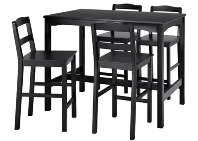 Black ikea HÄGERNÄS bar height table and chairs. Used in good shape. WAS $329 New. Selling for $99....