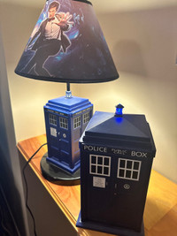 Tardis Lamp and Cookie Jar - Dr. Who fans!