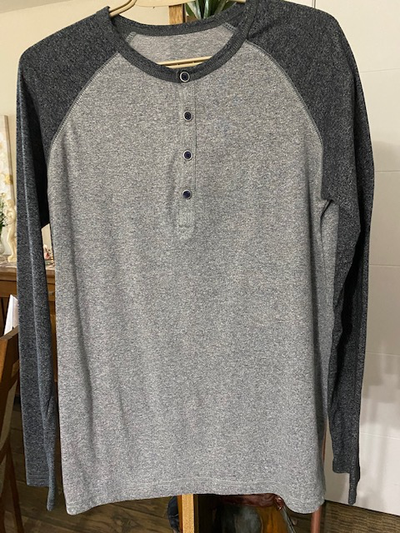 MEN'S SIZE MED. GREY CASUAL TOP, View more