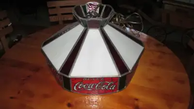 RARE LAMPE COCA-COLA COKE TIFFANY VERRE GLASS LAMP, View more