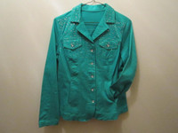 Teal jacket with rhinestones - Brand new Size S