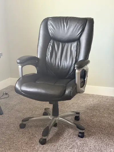 Black Faux Leather Executive Office Chair, View more
