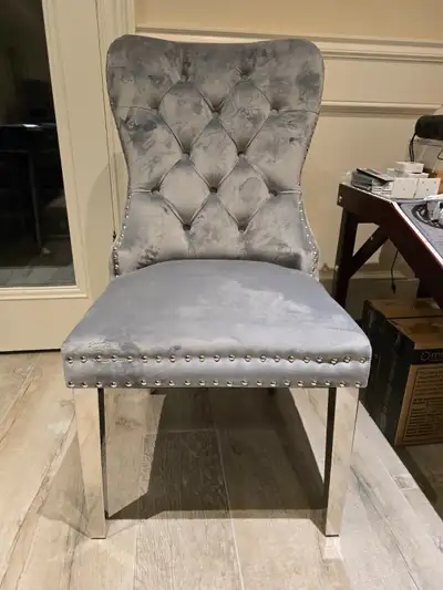 Julian Accent Chair, Grey dining chair, View more