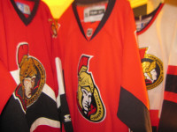 Ottawa Senators Hockey Team Jersey Various and Autographed Hat