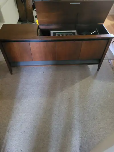 Vintage mid-1960's console stereo and turntable system, View more