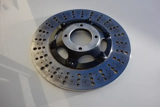 Honda CB400/4,  350T, 360T  Front Drilled Rotor.  Very Nice! in Motorcycle Parts & Accessories in Calgary - Image 4