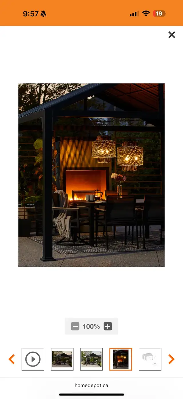 Hampton Bay Windsor Hill 12 ft. x 12 ft. Hardtop Gazebo (BNIB) in Outdoor Décor in St. Catharines - Image 3