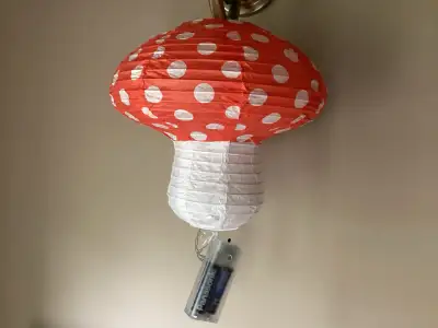 Mushroom Paper Lantern with battery led lights, View more