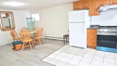 A legal suite with a private entrance includes 3 bright newly renovated large bedrooms (approx. 10'-...