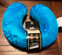 New Memory Foam Travel Pillow For Neck Blue For Sale