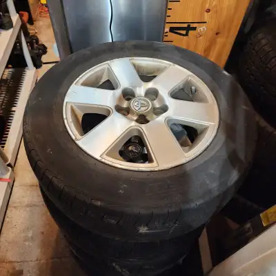 Toyota Aluminum Wheels 215 65 16 Tires all season 5 x 114 RIMS silver - 215/65R16 tires made in 2019...