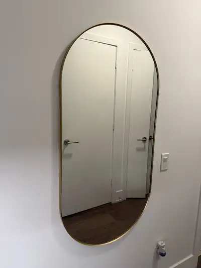 Oval Gold Wall Mirror, View more