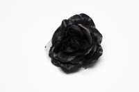 Fleur noir avec dentelle 4’’ (neuve)